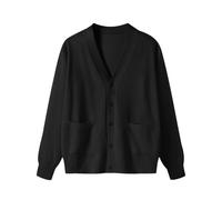 Gilet Oversize Femme Knit Cardigan Femmes Grande Taille Manteau Gilets Maille Oversized Cardigans Women Veste Gilet Casual Chandail Cardigan Femmes Uni Gilets Long Manche Boutonnée Femme Noir 3XL
