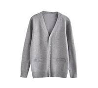 Gilet Oversize Femme Knit Cardigan Femmes Grande Taille Manteau Gilets Maille Oversized Cardigans Women Veste Gilet Casual Chandail Cardigan Femmes Uni Gilets Long Manche Boutonnée Femme Gris 4XL