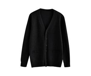 Gilet Oversize Femme Knit Cardigan Femmes Grande Taille Manteau Gilets Maille Oversized Cardigans Women Veste Gilet Casual Chandail Cardigan Femmes Uni Gilets Long Manche Boutonnée Femme Noir XXL