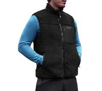 Gilet polaire sans manches pour hommes avec col montant, polaire lourde de 550 g, coupe-vent et gilet d’extérieur chauffant pour l’escalade, la randonnée, le camping, les voyages, avec poches zippées