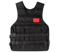 Gilet pondéré de 20 kg, gilet d'entraînement gilet pondéré réglable avec des sacs de sable de 4pcs pour l'entraînement, l'entraînement en force, la course, la forme physique, le