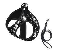 Gilet porte-jarretelles compact pour animal domestique Motif crâne punk Blanc