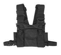 Gilet porte-talkie-walkie pour service de restauration, étui radio en toile avec réduction des risques de blessure à la poitrine, disponible en