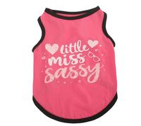 Gilet pour animal de compagnie, t-shirt d'été léger et respirant avec imprimé « I Lover Mom Dad » - Débardeur sans manches pour chat, chiot et chiens de petite et moyenne taille, garçon, fille_S (rose