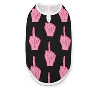 Gilet pour Animaux de Compagnie à imprimé Doigt d'honneur Style Doodle, Facile à Porter pour Les promenades Quotidiennes des Petits Chiens, Taille M
