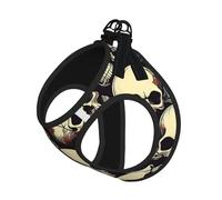 Gilet pour Animaux de Compagnie à Motif Squelette et tête de Mort, Doux et Ajustable, idéal pour Les promenades en extérieur avec Laisse.