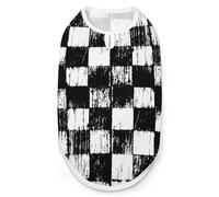 Gilet pour Animaux de Compagnie Grunge Chess Cell Fashion, vêtements faciles à Porter pour Petits Chiens, promenades Quotidiennes S