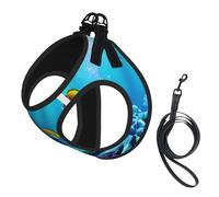 Gilet pour Animaux de Compagnie imprimé de paysages sous-Marins paisibles, Doux et Ajustable, idéal pour Les promenades en extérieur avec Laisse.