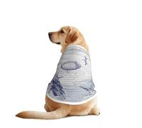 Gilet pour chien avec imprimé boussole nautique - Doux et respirant - Sans manches - Pour chiens de taille moyenne et grande