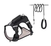 Gilet pour Chien Harnais d ' entraînement réglable pour Grands Chiens Harnais réfléchissant Solide Robuste poignée Souple Gilets pour Chiens pour Petits Chiens