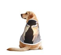 Gilet pour chien imprimé ailes d'ange - Doux et respirant - Sans manches - Pour chiens de taille moyenne et grande