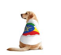 Gilet pour chien imprimé carte drapeau de l'Éthiopie, vêtement doux et respirant sans manches pour chiens de taille moyenne et grande