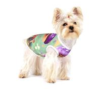 Gilet pour chien, imprimé champignon de rêve violet pour animal de compagnie, pull doux pour chiot et vêtements respirants pour chats de petites races, taille S