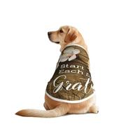 Gilet pour chien imprimé citations inspirantes, vêtement doux et respirant pour animaux de compagnie vêtements sans manches tendance pour les races moyennes et grandes