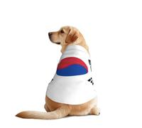 Gilet pour chien imprimé drapeau de la République de Corée, vêtement doux et respirant pour animaux de compagnie sans manches, vêtements tendance pour les races moyennes et grandes
