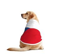 Gilet pour chien imprimé drapeau de la République tchèque, vêtement doux et respirant pour animaux de compagnie sans manches, vêtements tendance pour les races moyennes et grandes