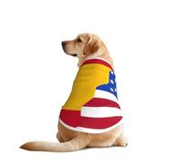 Gilet pour chien imprimé drapeau de l'Espagne américain, doux, respirant, vêtements sans manches, vêtements tendance pour les races moyennes et grandes