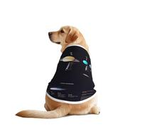 Gilet pour chien imprimé Jupiter Saturne - Doux et respirant - Sans manches - Pour races de taille moyenne et grande