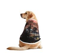 Gilet pour chien imprimé palmiers Los Angeles - Doux et respirant - Sans manches - Pour races de taille moyenne et grande