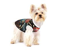 Gilet pour chien, imprimé scarabée coloré, pull doux et respirant pour chats de petite race, taille M