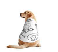 Gilet pour chien imprimé thé de l'après-midi, doux et respirant, vêtements sans manches, vêtements tendance pour races moyennes et grandes
