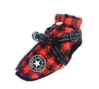 Gilet pour Chien - Manteau imperméable - avec Harnais - pour Hiver Chaud et Doux - 12 Couleurs - Noël02 3XL