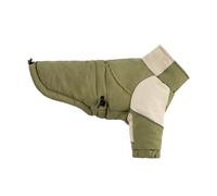 Gilet pour chien - Manteau imperméable - Gilet chaud d'hiver à col haut chaud et doux - Vert - Taille L