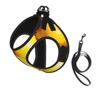 Gilet pour Chiot avec Laisse imprimée Citrons et Panier, Doux et Ajustable, idéal pour Les promenades en extérieur avec Laisse.