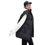 Gilet pour Les Femmes Royaume-uni, Long Gilet Matelassé pour Femmes Long Gilet Revers, Gilet Matelassé De Longueur Moyenne Gilet à épaules Dénudées Tendance Coupe-Vent Gile, Beige, L