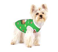 Gilet pour petit chien en coton doux sans manches respirant pour chiots et chats Motif sushi endormi