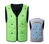 Gilet Rafraîchissant par Évaporation Ice Cool - Sespirante en Maille, Capacité Maximale De 3000 ML d'eau, Refroidissement Rapide Jusqu'à -15 °C, pour Le Vélo, Les Sports De Plein Air ,2XL,Green