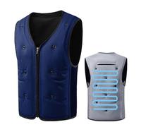 Gilet Rafraîchissant par Évaporation Ice Cool - Sespirante en Maille, Capacité Maximale De 3000 ML d'eau, Refroidissement Rapide Jusqu'à -15 °C, pour Le Vélo, Les Sports De Plein Air ,2XL,Blue