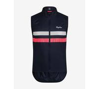 Gilet Rapha Brevet Wind noir logo rose blanc - S