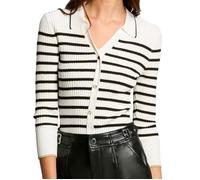 Gilet Rayures Ecru/Noir Femme Morgan MAEL XS