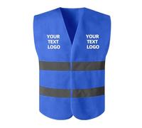 Gilet réfléchissant haute visibilité pour la course à pied léger sans manches en maille avec bandes réfléchissantes pour le jogging et le cyclisme la nuit, BU3, XL