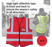Gilet réfléchissant multicolore de sécurité (rouge)