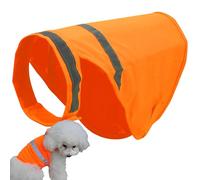 Gilet réfléchissant pour chien - Gilet de sécurité haute visibilité pour animaux de compagnie - Gilet d'entraînement fluorescent respirant orange visible - Accessoire confortable pour animaux de