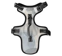 Gilet réfléchissant rond moderne gris à pois colorés pour chiens pour berger allemand, gilet essentiel pour promener la nuit avec poignée, chalecos para Perros, taille M