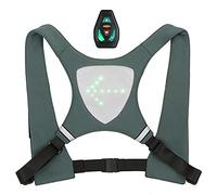 Gilet réfléchissant Sac à dos réflé,HUIOP USB Rechargeable Réfléchissant Gilet Sac À Dos avec LED Clignotants Lumière Télécommande Sport En Plein Air Sac De Sécurité Équipement pour Vélo Course À Pied