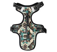 Gilet réfléchissant style ethnique abstrait bleu marron pour chien pour dingo randonnée gilet imperméable pour chiens grande taille Chaleco para perro
