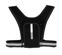 Gilet Réfléchissant Vélo Taille Ajustable Espaces de Rangement Noir