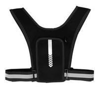 Gilet Réfléchissant Vélo Taille Ajustable Espaces de Rangement Noir