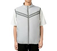 Gilet réfrigérant pour ventilateurs électriques, vêtement de travail d'été avec climatisation, pour homme et femme, gilet rafraîchissant avec 2 ventilateurs pour travailler par temps chaud, gris, L