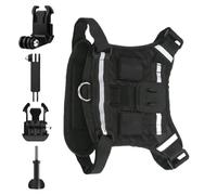 Gilet réglable pour chien - harnais doux, support arrière | Fixation de la poitrine et retour pour promenades, formation, activités de plein air, aventures, randonnée, jogging