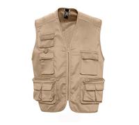 Gilet Reporter Multipoches Sans Manches - 43630 - Beige
