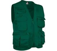 Gilet reporter multipoches sans manches - SAFARI - vert bouteille - Homme - VALENTO S