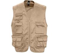 Sol’S Wild - Gilet Reporter Multi-Poches - sans Manches - Fonctionnel pour Les activités Outdoor - Corde - M