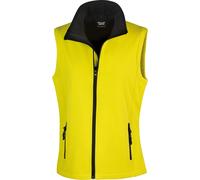 Gilet Result Core Softshell pour femmes, imprimable RW3698 (L) (Jaune/Noir)