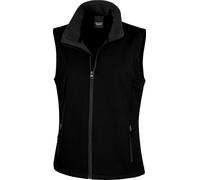 Gilet Result Core Softshell pour femmes, imprimable RW3698 (L) (Noir/Noir)