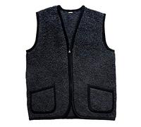 Gilet SamWo, 100 % laine mérinos, fermeture éclair SWWA. - Noir - XL